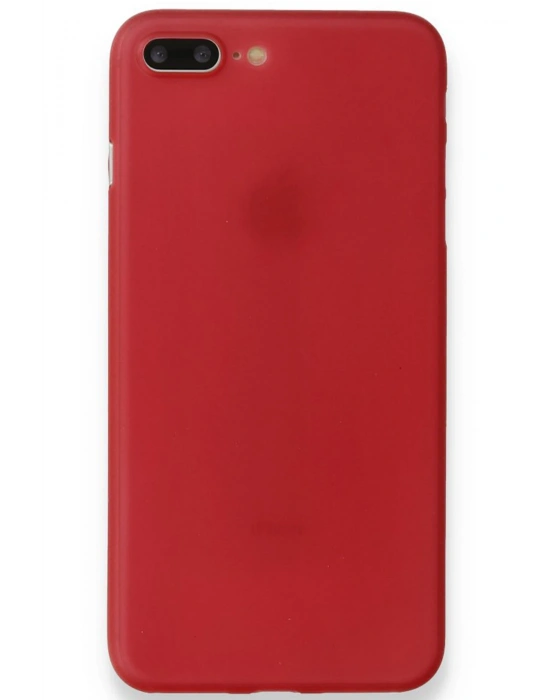 Newface iPhone 8 Plus Kılıf PP Ultra İnce Kapak - Kırmızı