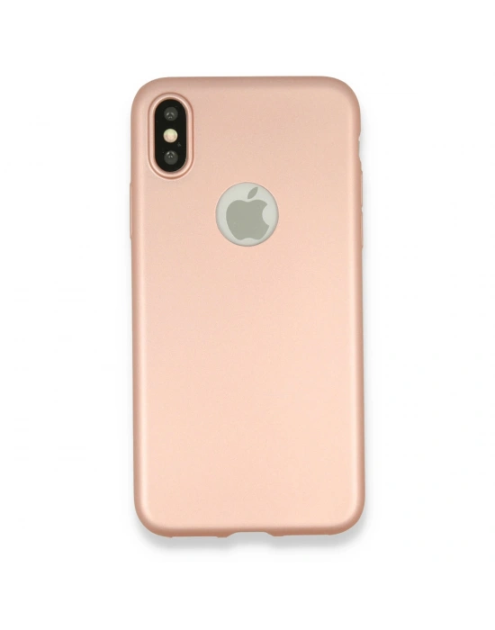 Newface iPhone X Kılıf First Silikon - Rose Gold