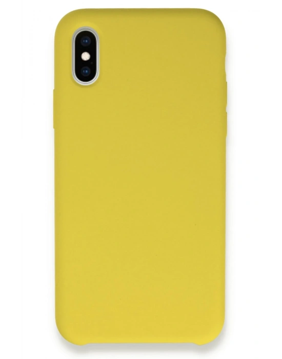 Newface iPhone X Kılıf Lansman Legant Silikon - Sarı