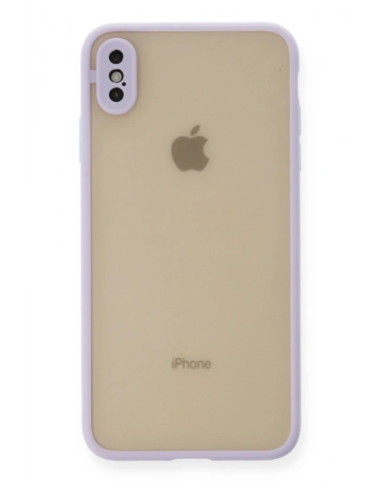 Newface iPhone X Kılıf Montreal Silikon Kapak - Mor