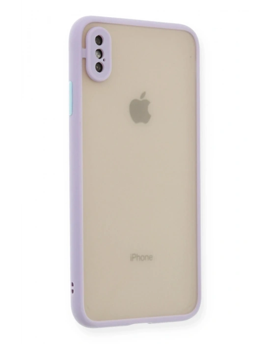 Newface iPhone X Kılıf Montreal Silikon Kapak - Mor