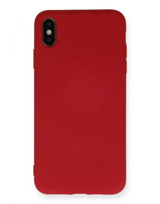 Newface iPhone X Kılıf Nano içi Kadife Silikon - Kırmızı