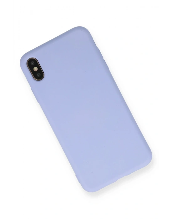 Newface iPhone X Kılıf Nano içi Kadife Silikon - Lila