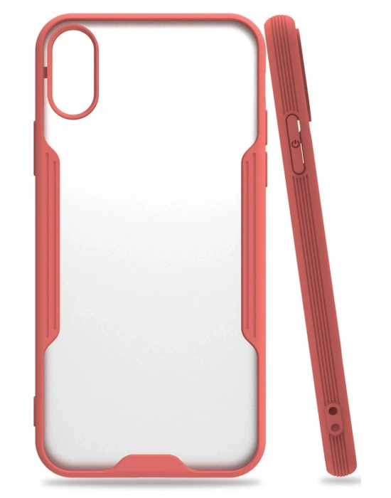 Newface iPhone X Kılıf Platin Silikon - Pembe