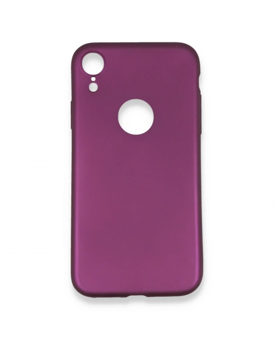 Newface iPhone XR Kılıf First Silikon - Mürdüm