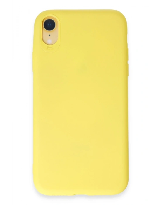Newface iPhone XR Kılıf First Silikon - Sarı