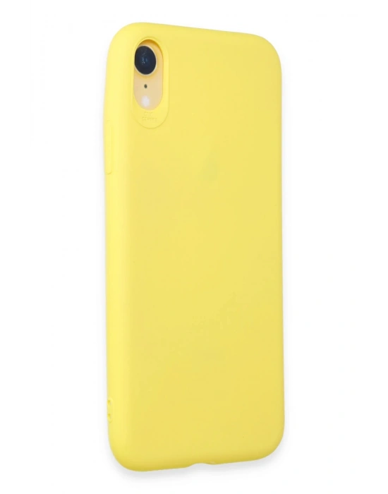 Newface iPhone XR Kılıf First Silikon - Sarı