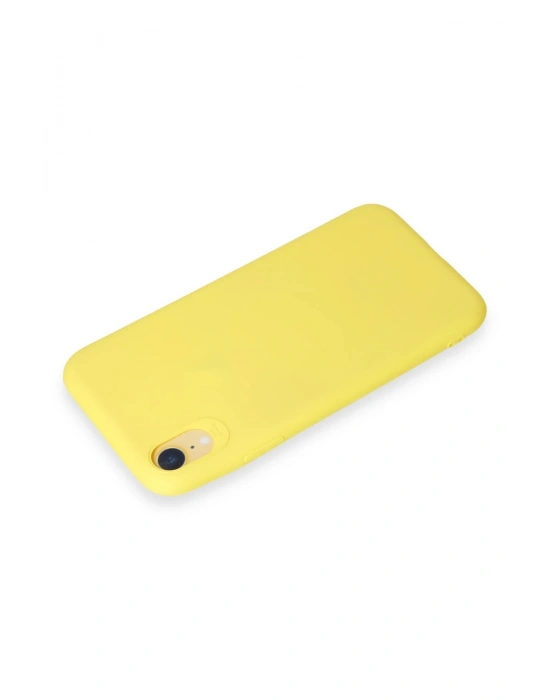 Newface iPhone XR Kılıf First Silikon - Sarı