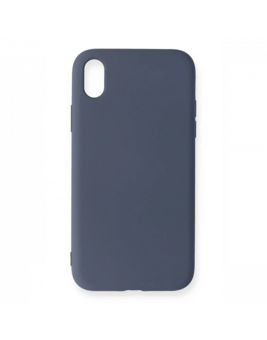 Newface iPhone XR Kılıf Nano içi Kadife Silikon - Gri