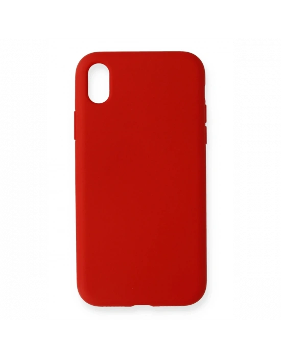 Newface iPhone XR Kılıf Nano içi Kadife Silikon - Kırmızı