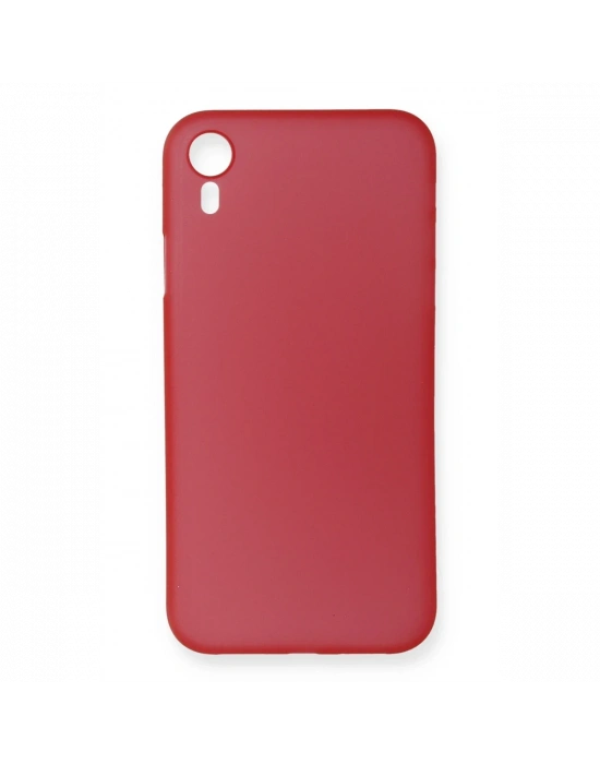 Newface iPhone XR Kılıf PP Ultra İnce Kapak - Kırmızı
