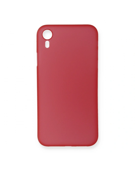 Newface iPhone XR Kılıf PP Ultra İnce Kapak - Kırmızı