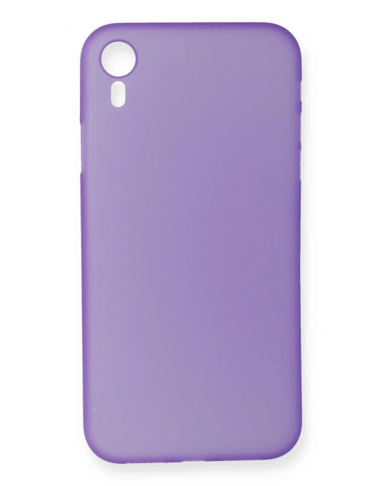 Newface iPhone XR Kılıf PP Ultra İnce Kapak - Mor