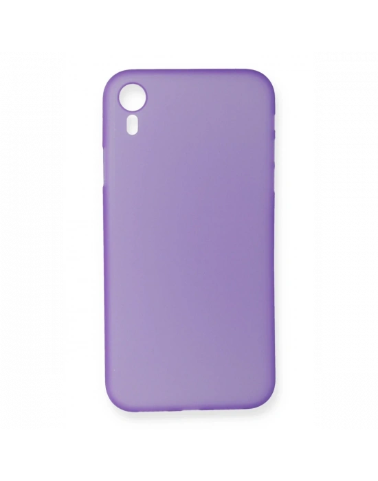 Newface iPhone XR Kılıf PP Ultra İnce Kapak - Mor