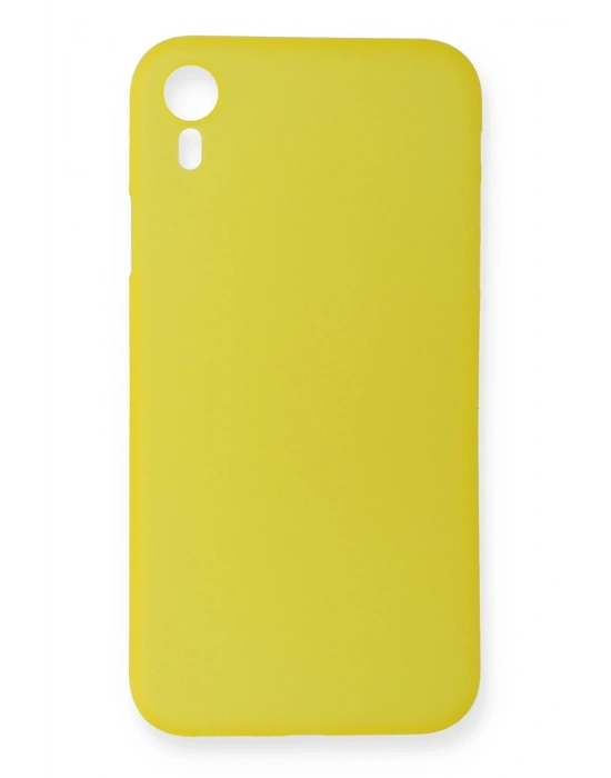 Newface iPhone XR Kılıf PP Ultra İnce Kapak - Sarı