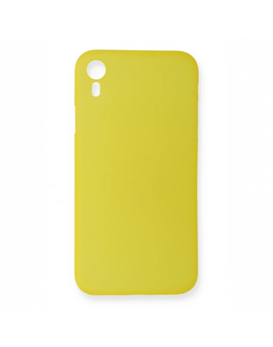 Newface iPhone XR Kılıf PP Ultra İnce Kapak - Sarı