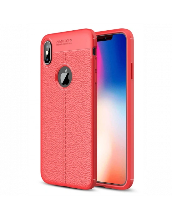 Newface iPhone XS Max Kılıf Auto Focus Kapak - Kırmızı