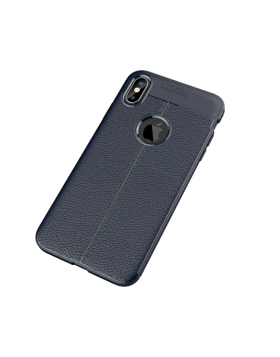 Newface iPhone XS Max Kılıf Auto Focus Kapak - Lacivert