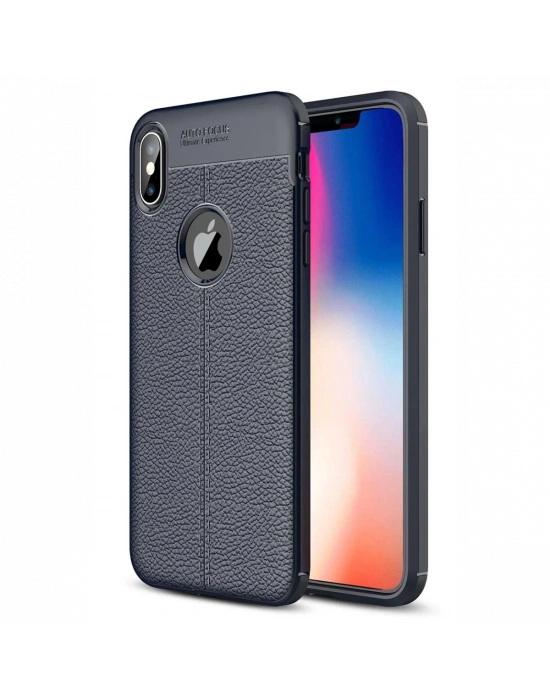 Newface iPhone XS Max Kılıf Auto Focus Kapak - Lacivert