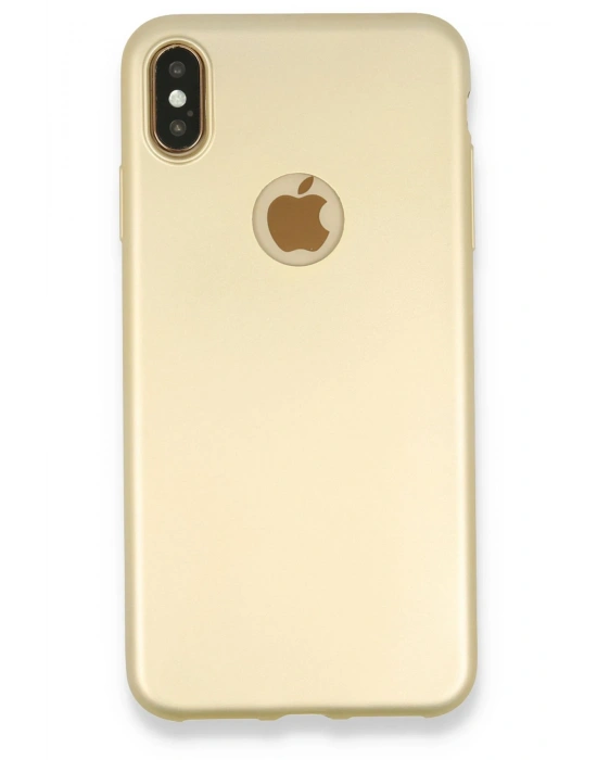 Newface iPhone XS Max Kılıf First Silikon - Gold