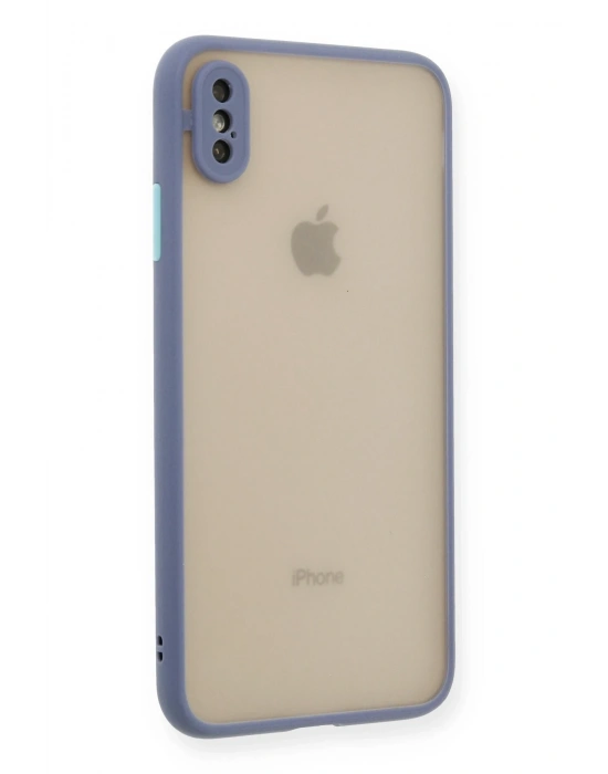 Newface iPhone XS Max Kılıf Montreal Silikon Kapak - Gri