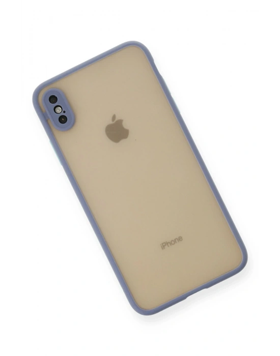 Newface iPhone XS Max Kılıf Montreal Silikon Kapak - Gri