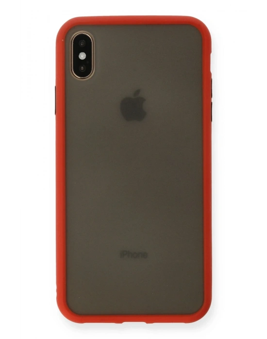 Newface iPhone XS Max Kılıf Montreal Silikon Kapak - Kırmızı