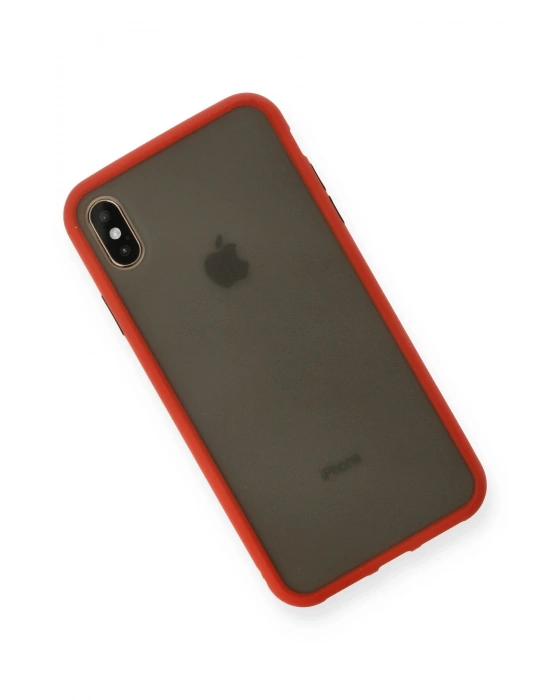 Newface iPhone XS Max Kılıf Montreal Silikon Kapak - Kırmızı