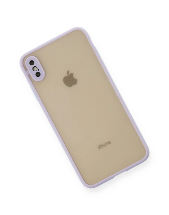 Newface iPhone XS Max Kılıf Montreal Silikon Kapak - Mor