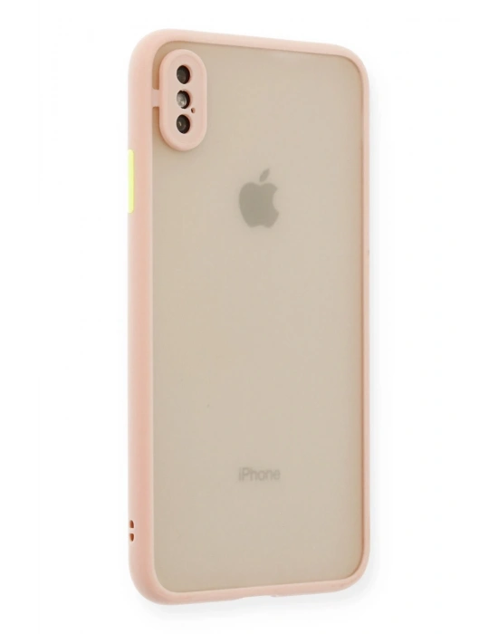 Newface iPhone XS Max Kılıf Montreal Silikon Kapak - Pembe