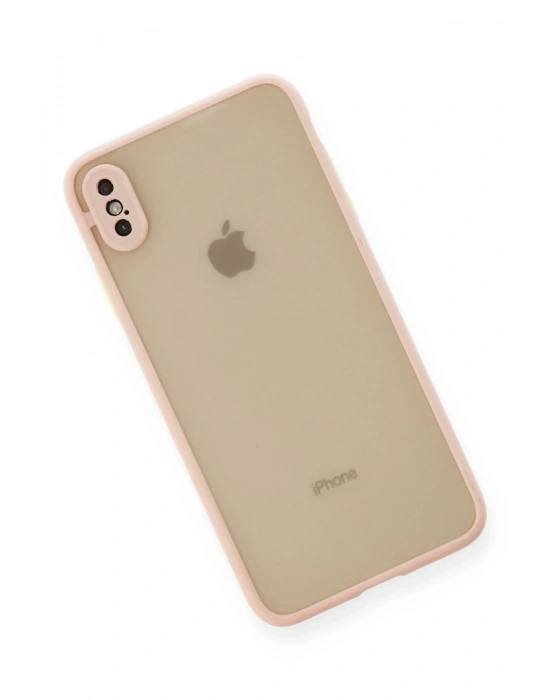 Newface iPhone XS Max Kılıf Montreal Silikon Kapak - Pembe