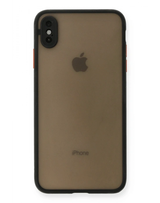 Newface iPhone XS Max Kılıf Montreal Silikon Kapak - Siyah