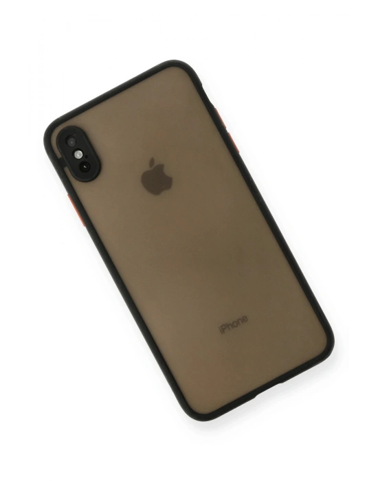 Newface iPhone XS Max Kılıf Montreal Silikon Kapak - Siyah