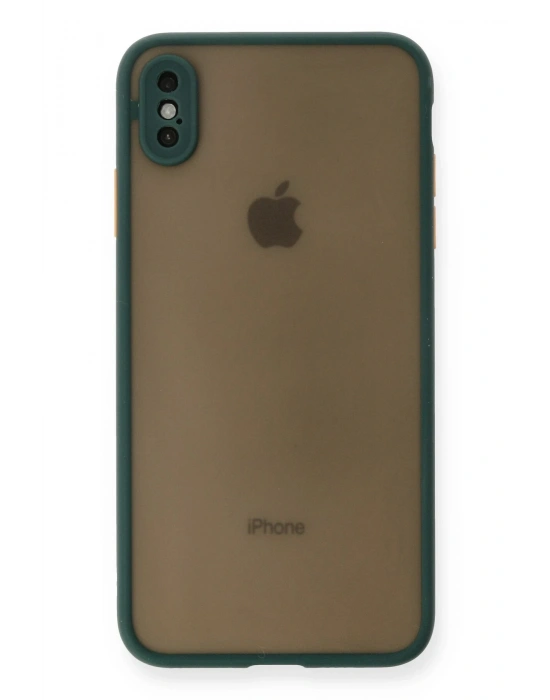Newface iPhone XS Max Kılıf Montreal Silikon Kapak - Yeşil