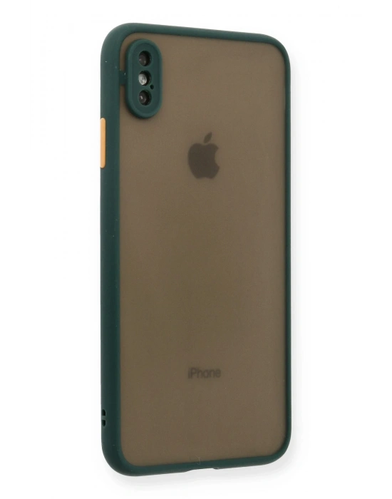 Newface iPhone XS Max Kılıf Montreal Silikon Kapak - Yeşil