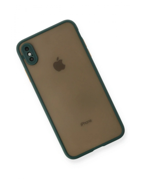 Newface iPhone XS Max Kılıf Montreal Silikon Kapak - Yeşil