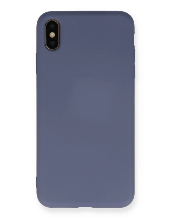 Newface iPhone XS Max Kılıf Nano içi Kadife Silikon - Gri