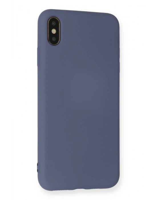 Newface iPhone XS Max Kılıf Nano içi Kadife Silikon - Gri