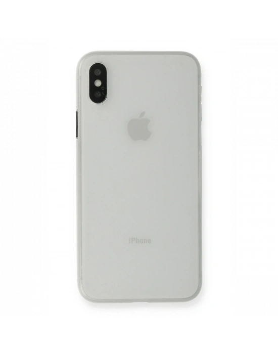 Newface iPhone XS Max Kılıf PP Ultra İnce Kapak - Beyaz