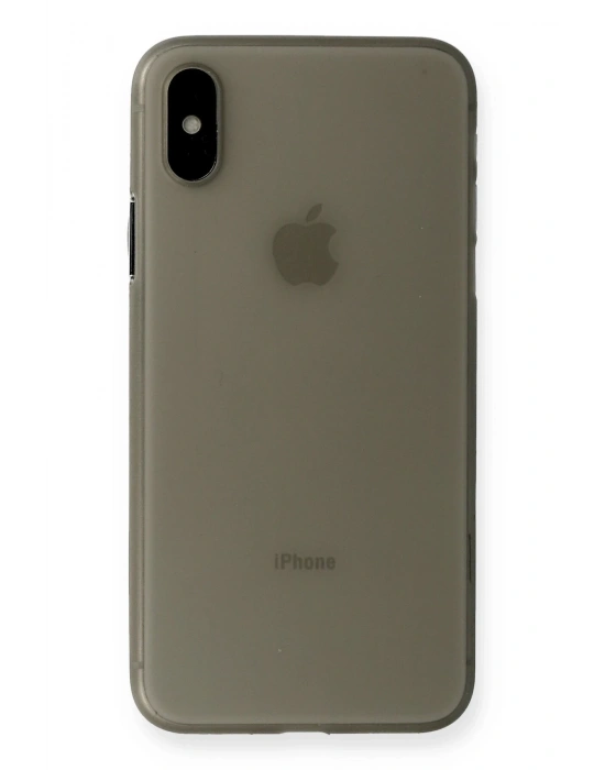 Newface iPhone XS Max Kılıf PP Ultra İnce Kapak - Gri