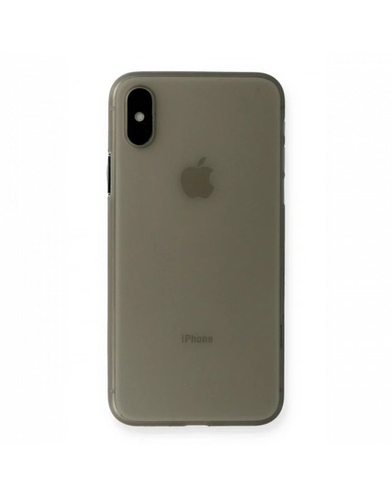 Newface iPhone XS Max Kılıf PP Ultra İnce Kapak - Gri