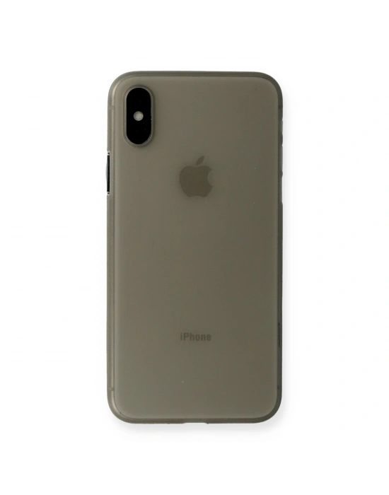 Newface iPhone XS Max Kılıf PP Ultra İnce Kapak - Gri