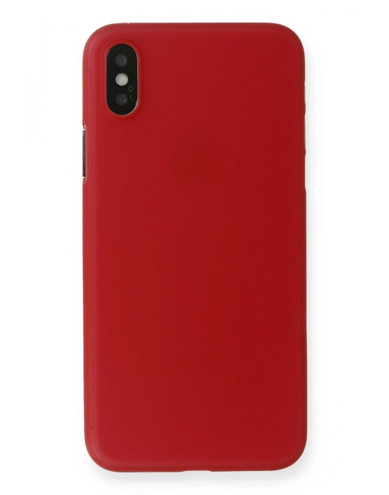 Newface iPhone XS Max Kılıf PP Ultra İnce Kapak - Kırmızı