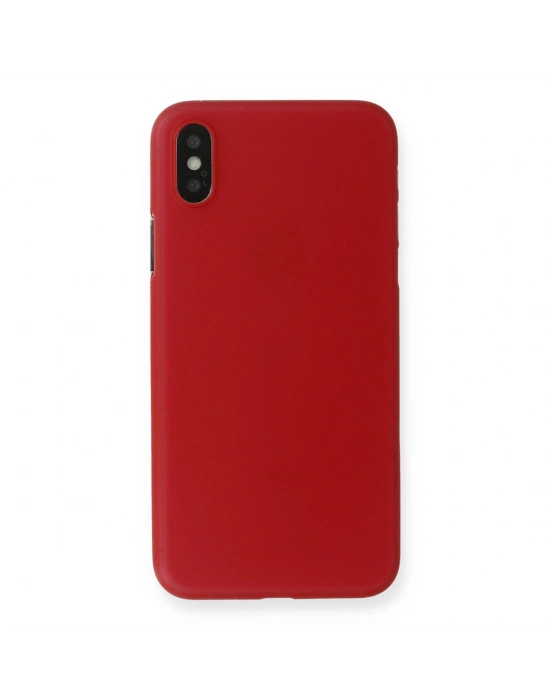Newface iPhone XS Max Kılıf PP Ultra İnce Kapak - Kırmızı