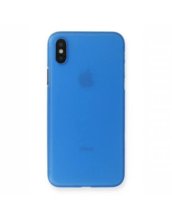 Newface iPhone XS Max Kılıf PP Ultra İnce Kapak - Mavi
