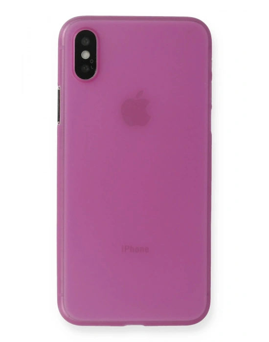 Newface iPhone XS Max Kılıf PP Ultra İnce Kapak - Pembe