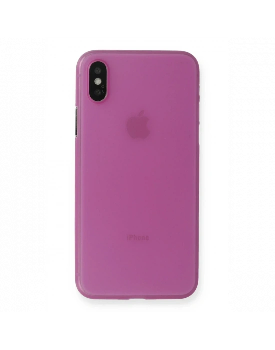 Newface iPhone XS Max Kılıf PP Ultra İnce Kapak - Pembe