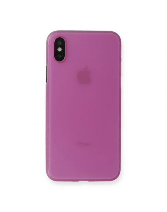 Newface iPhone XS Max Kılıf PP Ultra İnce Kapak - Pembe