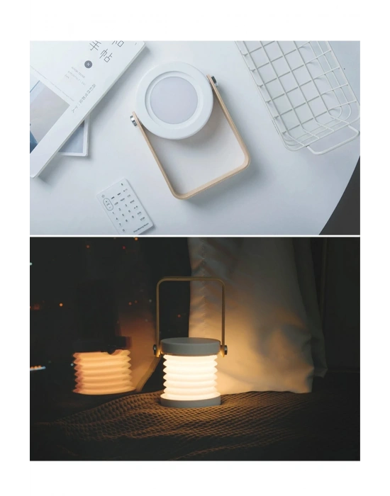 Newface JP-DLD Kamp Lambası Görünümlü Dekoratif Gece Lambası - Beyaz