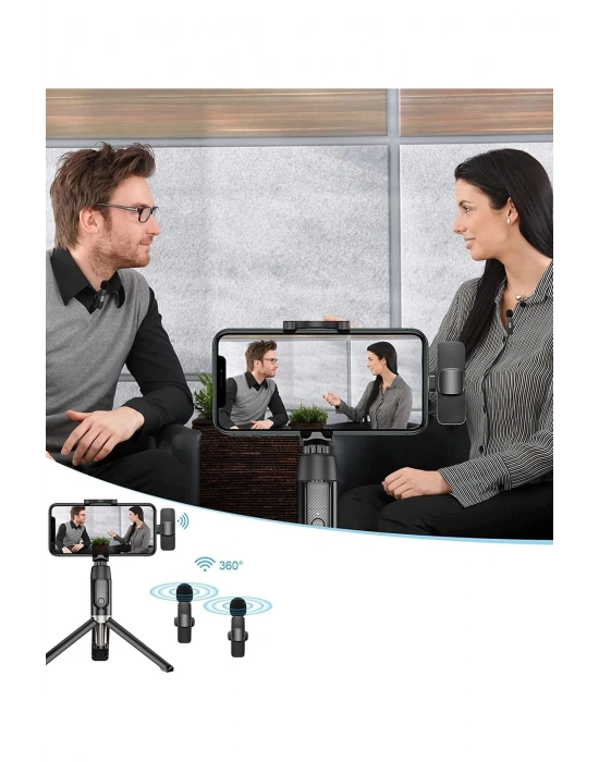 Newface K9 Type-C Uyumlu Mikrofon - Siyah